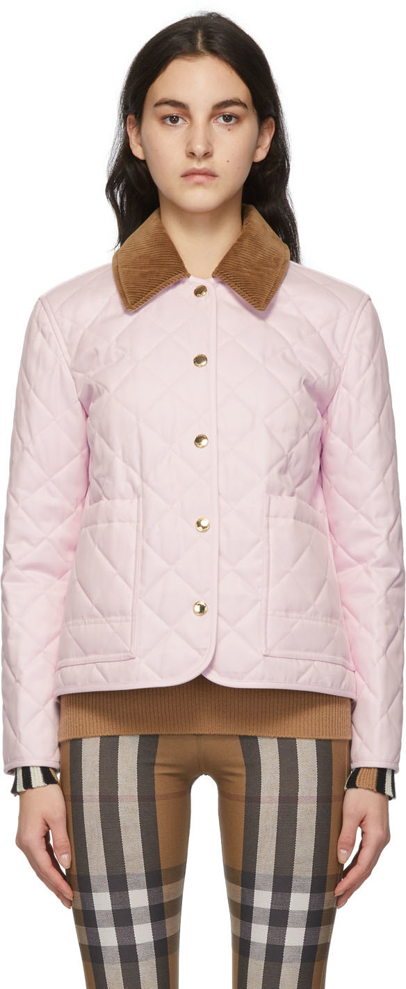 Photo: Burberry Reversible Pink Diamond Quilted Barn Jacket