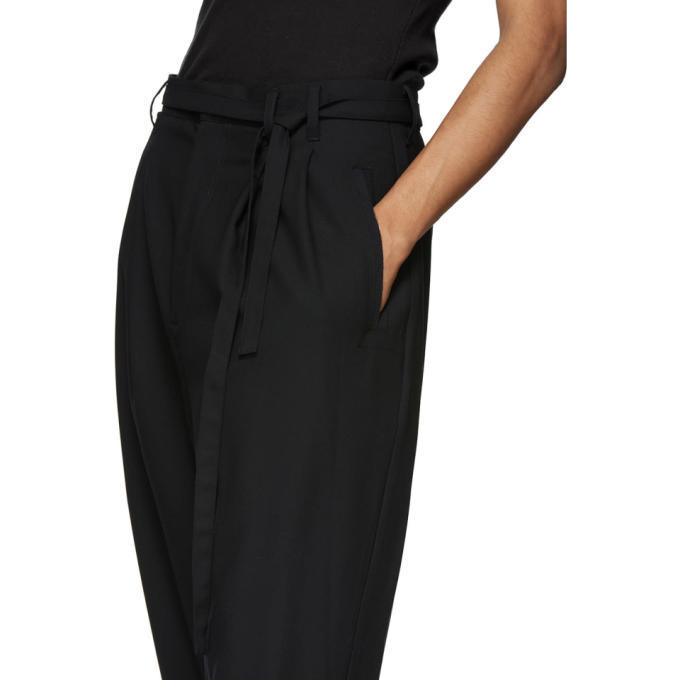 BED J.W. FORD Black Wool Two Tucks Kanoko Trousers BED J.W. FORD BED J.W. FORD Black Wool Two Tucks Kanoko Trousers BED J.W. FORD