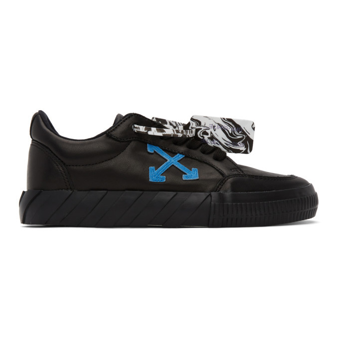 Off-White Black Leather Vulcanized Sneakers Off-White