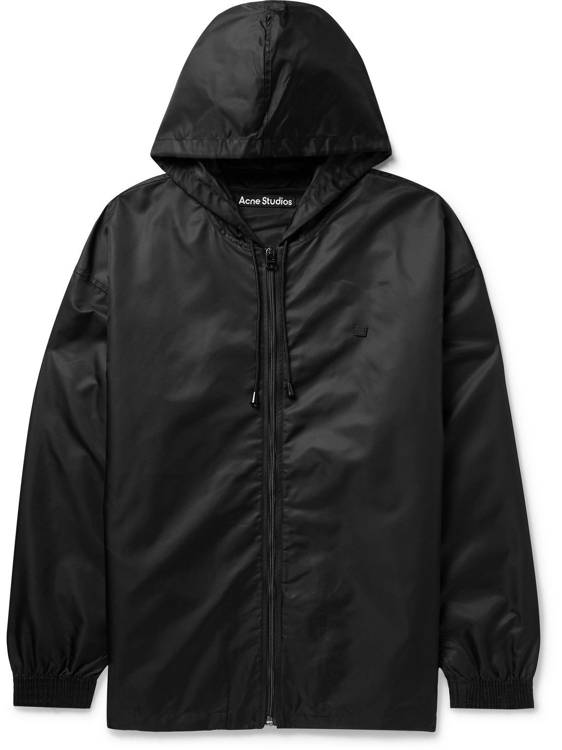 Acne Studios - Logo-Print Shell Hooded Jacket - Black Acne Studios