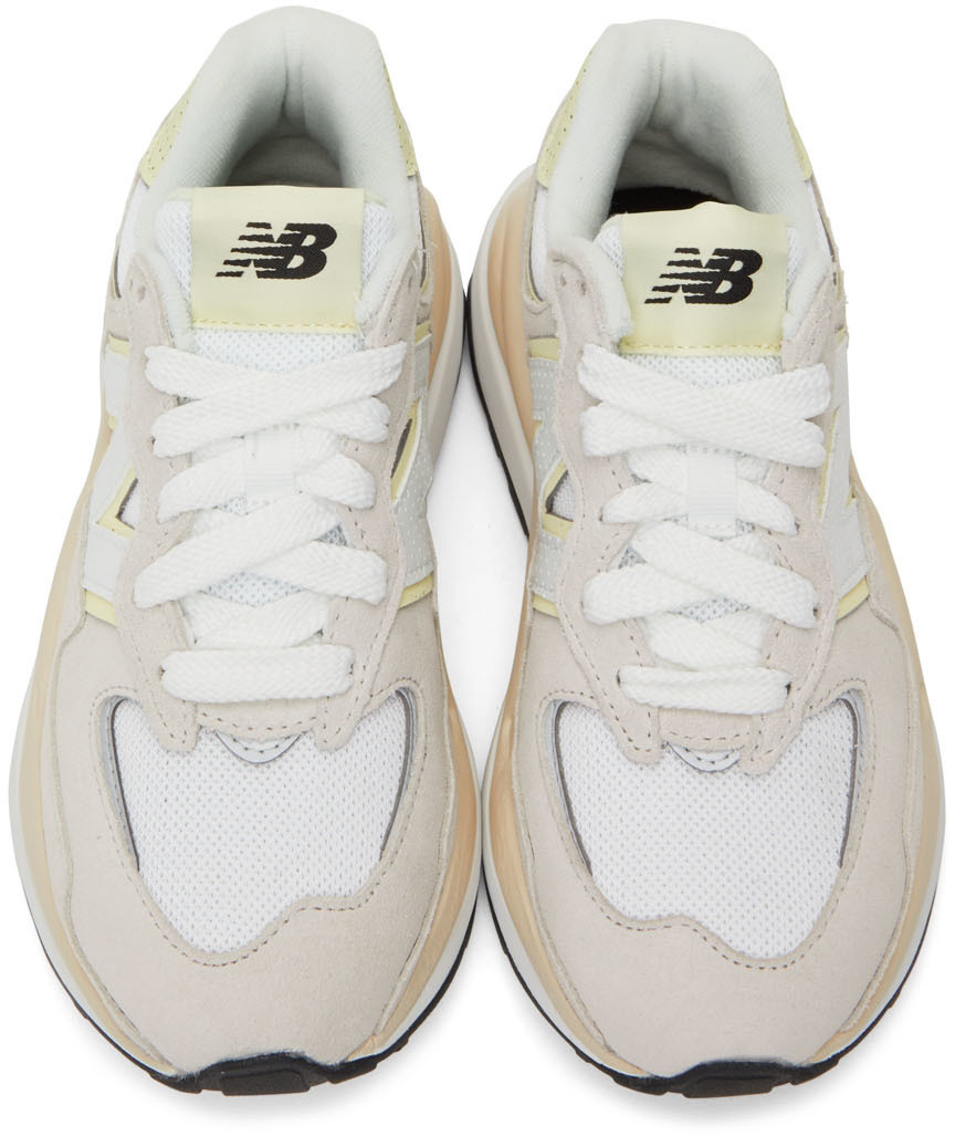 New Balance White & Grey 57/40 Sneakers