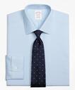 Brooks Brothers Men's Madison Relaxed-Fit Dress Shirt, Non-Iron Houndstooth | Light Blue