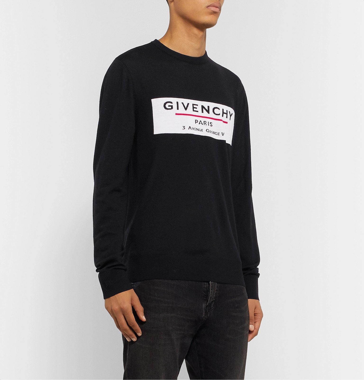 givenchy logo wool sweater