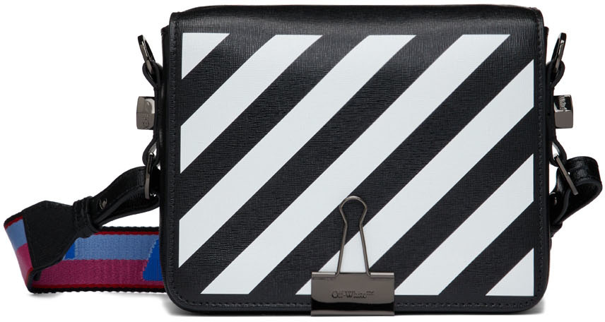 off white black flap bag