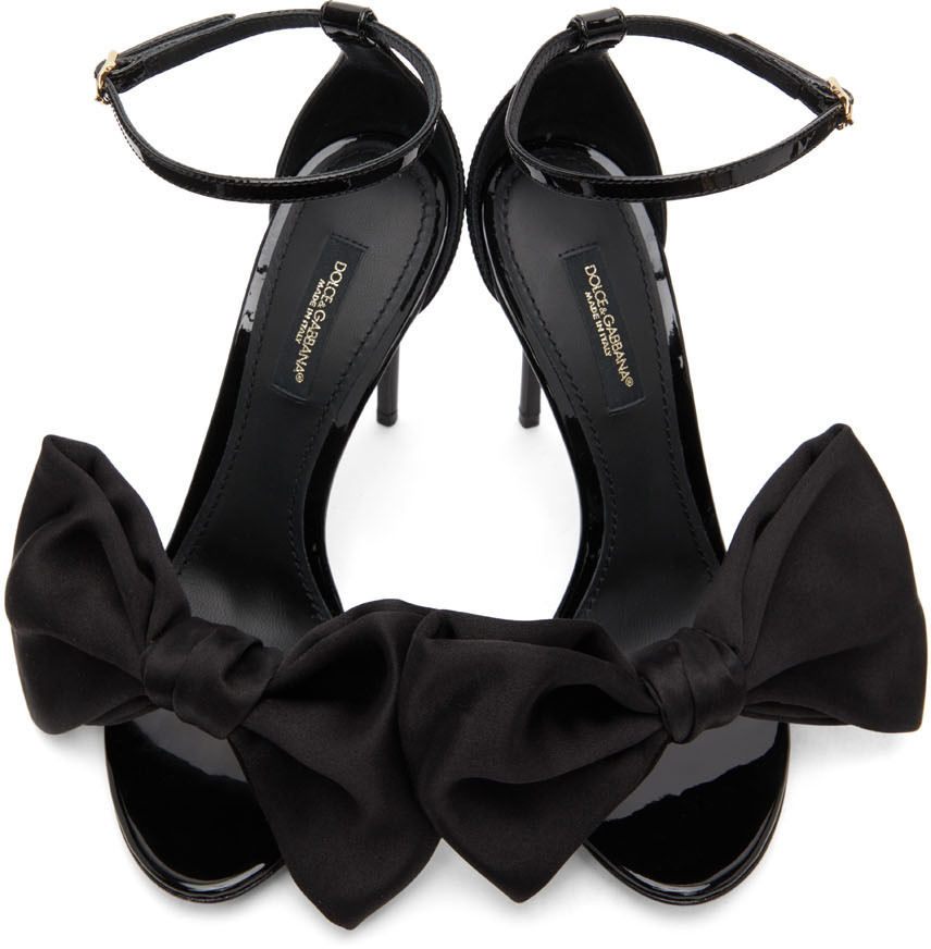 Dolce & Gabbana Black Keira Bow Heels Dolce & Gabbana
