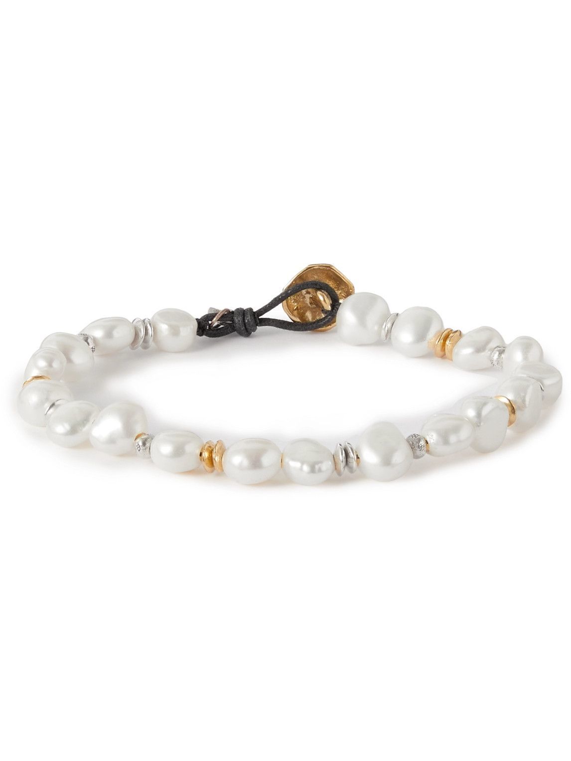 Peyote Bird - White Sands Pearl, Gold-Filled and Silver Bracelet Peyote ...