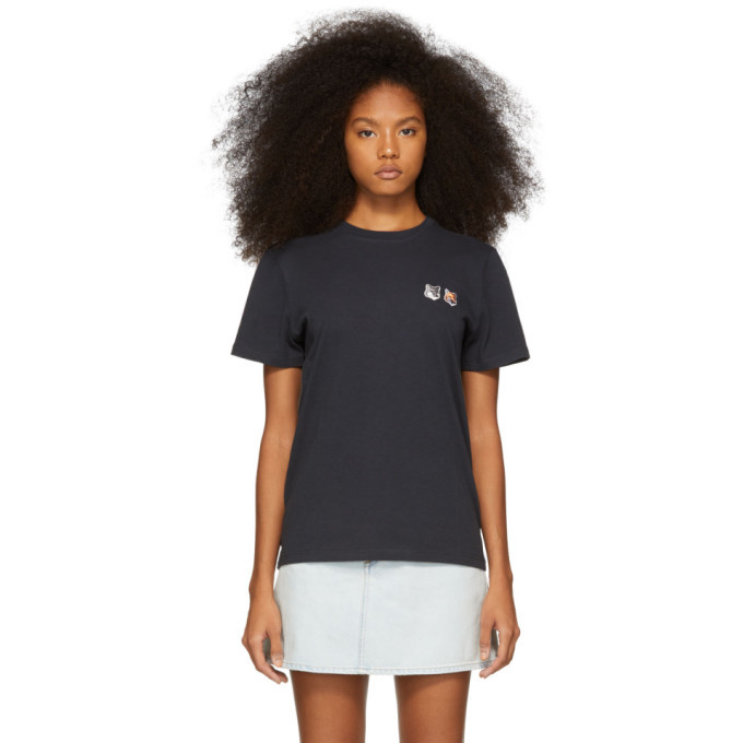 maison kitsune double fox t shirt