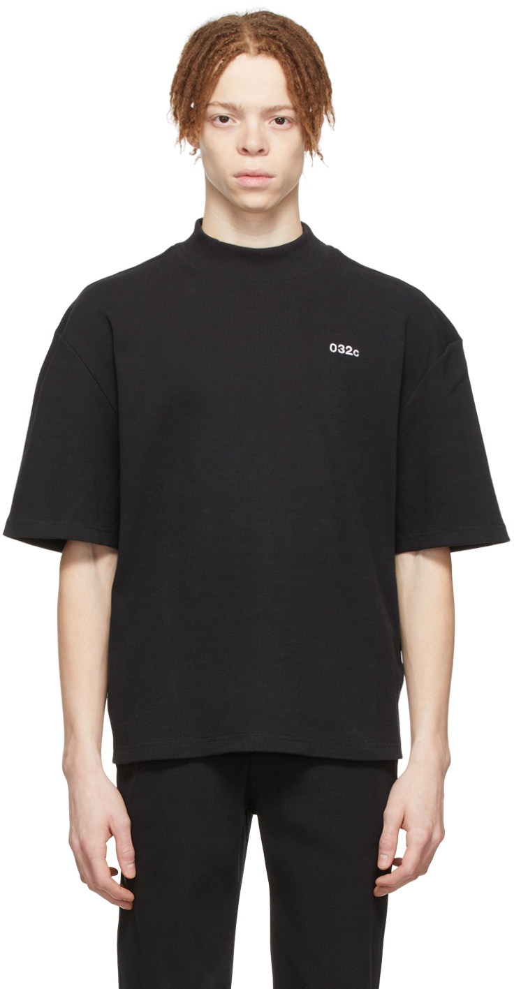 032c Black Organic Cotton T-Shirt