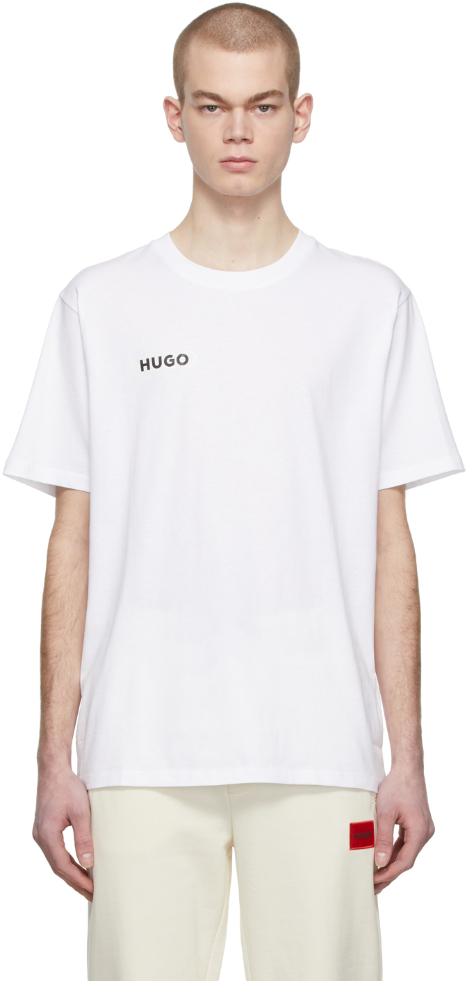 Hugo White Dampin T-Shirt Hugo Boss