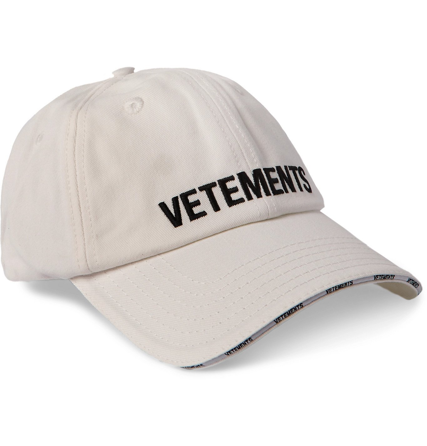 Vetements - Logo-Embroidered Cotton-Twill Baseball Cap - White Vetements