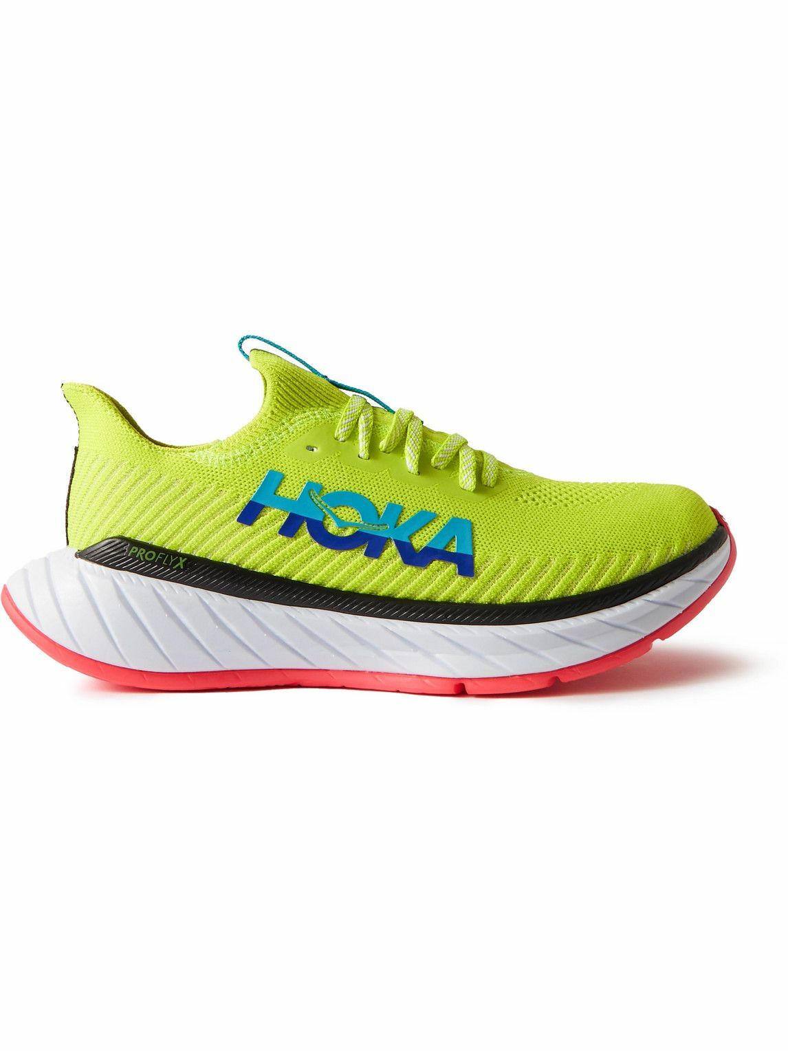 Hoka One One - Carbon X3 Rubber-Trimmed Mesh Running Sneakers - Green ...