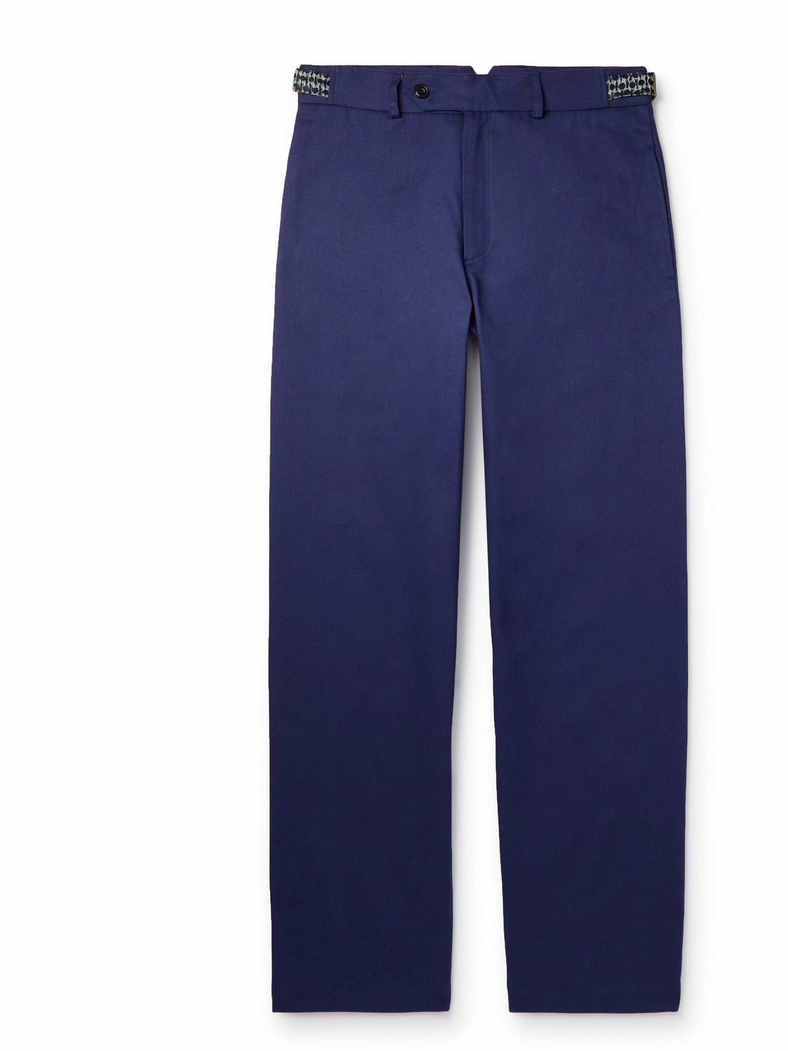 Nicholas Daley StraightLeg JacquardTrimmed CottonDrill Trousers