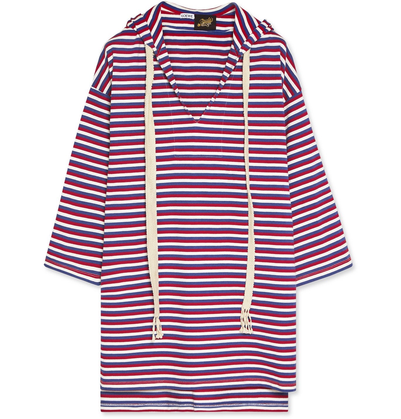 Loewe - Paula's Ibiza Striped Cotton Hooded Tunic - Red Loewe