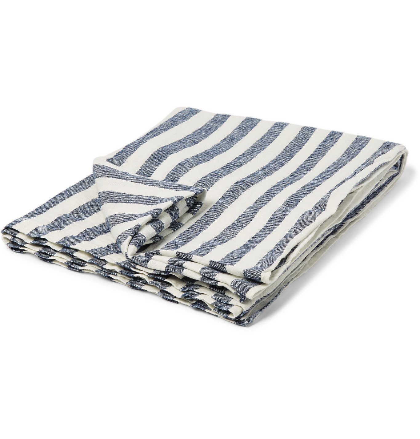 Onia Striped Linen Blanket Blue Onia