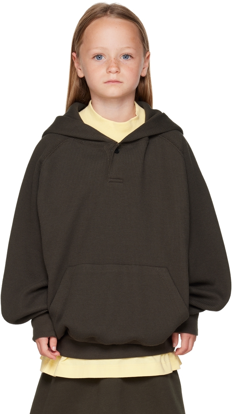 Essentials Kids Gray Henley Hoodie Essentials