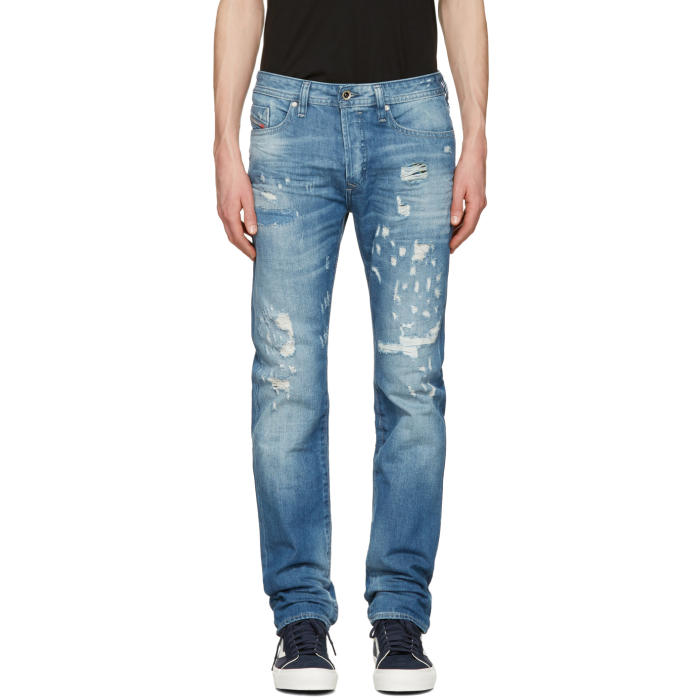 Diesel Blue Buster Destryoed Jeans Diesel