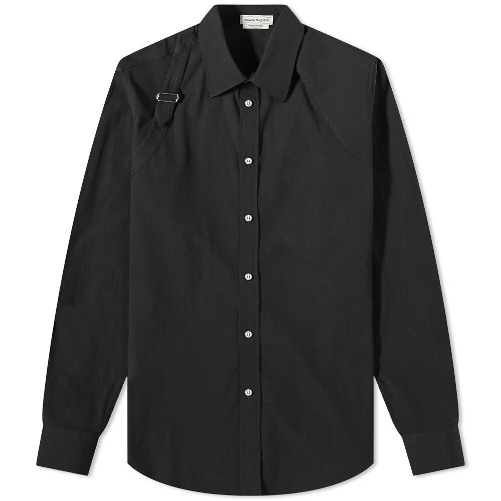 Alexander McQueen Men's Harness Shirt in Black Alexander McQueen