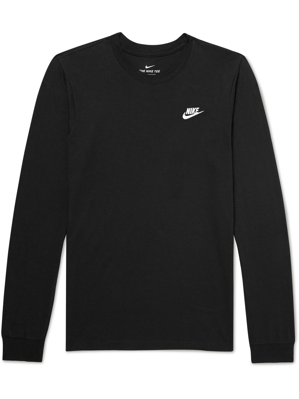 Nike - NSW Logo-Embroidered Cotton-Jersey T-Shirt - Black Nike