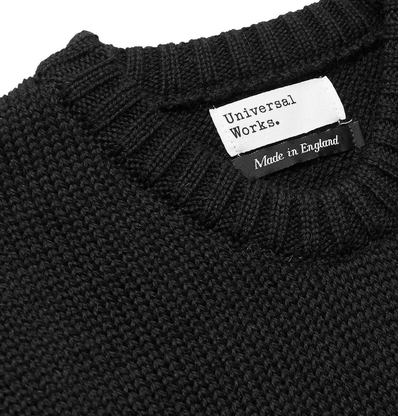 Universal Works - Ribbed Wool Sweater - Black Universal Works