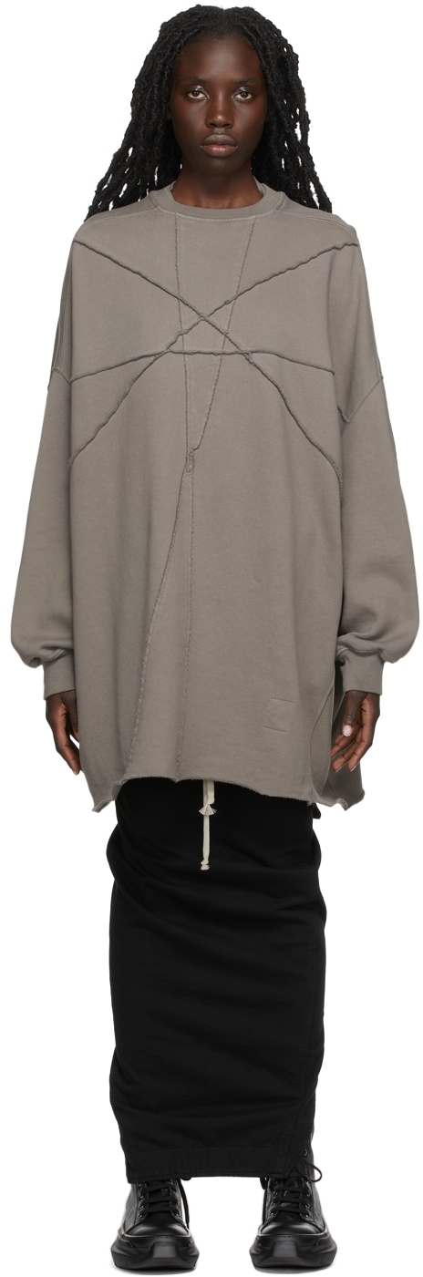 Taupe Crater Tunic Dress Rick Owens Drkshdw