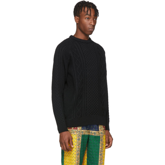 Noah NYC Black Fisherman Sweater Noah NYC