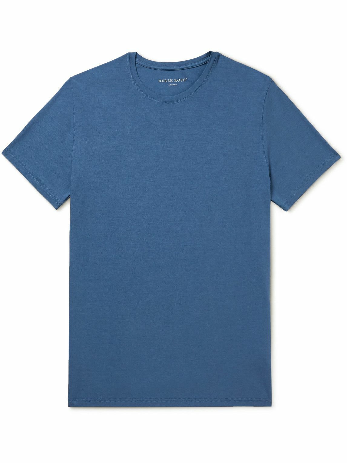 Photo: Derek Rose - Basel Stretch Micro Modal T-Shirt - Blue