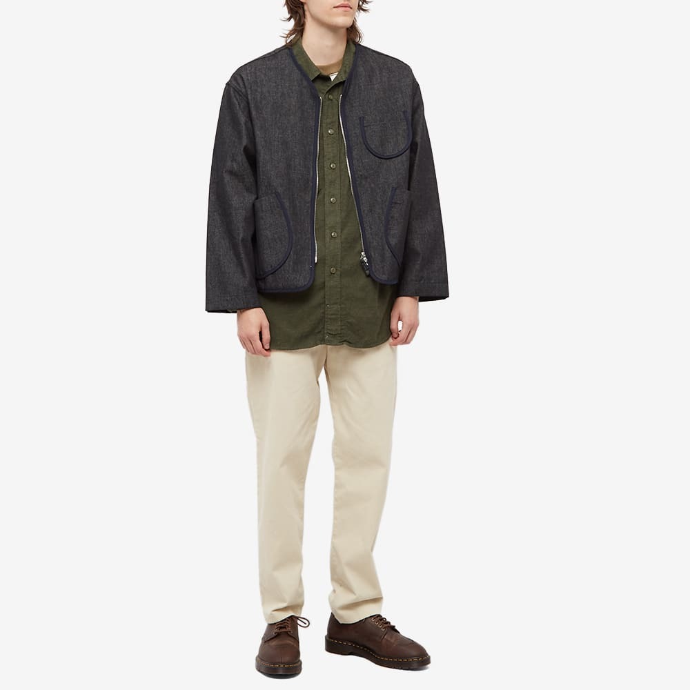 Engineered Garments Men's Flannel Work Shirt in Olive Engineered Garments