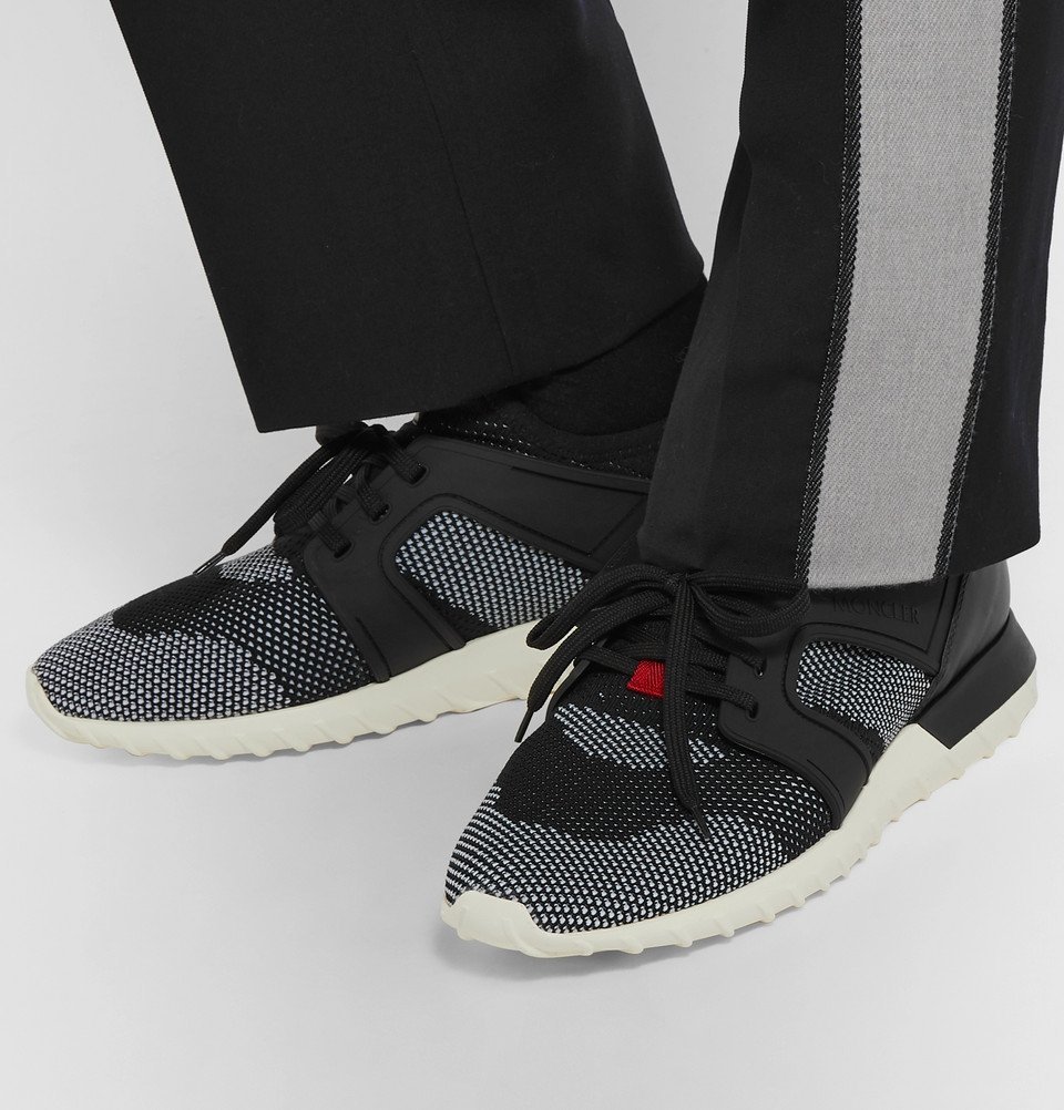 Moncler - Emilien Leather and Rubber-Trimmed Mesh Sneakers - Men ...