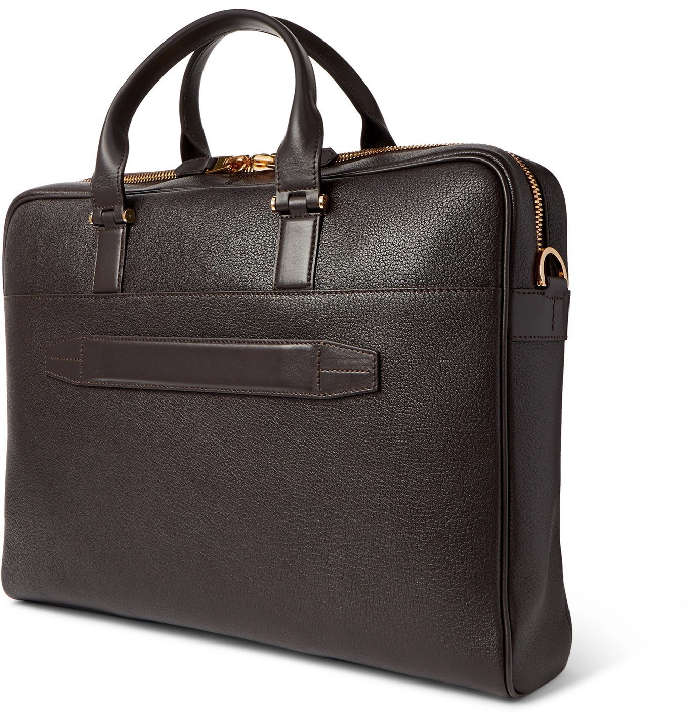 TOM FORD - Full-Grain Leather Briefcase - Brown TOM FORD