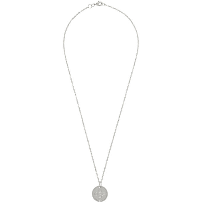 Logo Cross Necklace Off-White