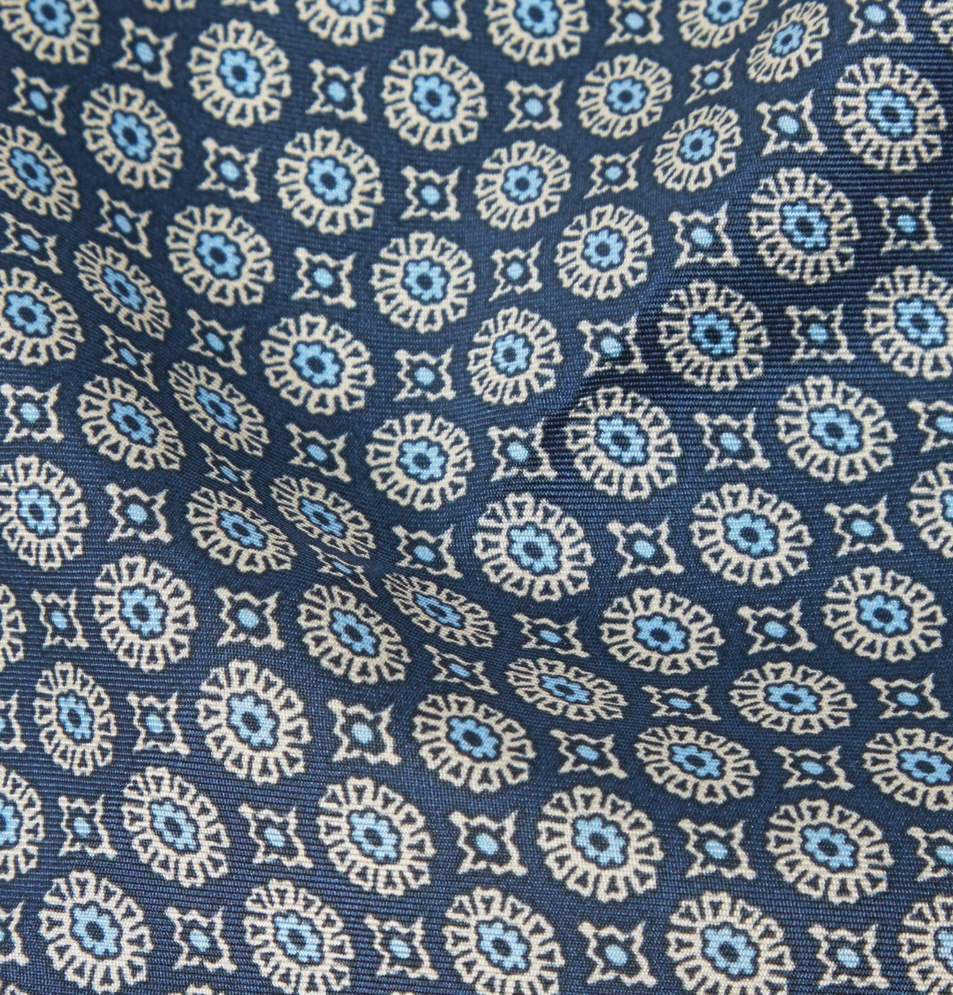 Turnbull & Asser - Printed Silk-Twill Pocket Square - Blue Turnbull & Asser