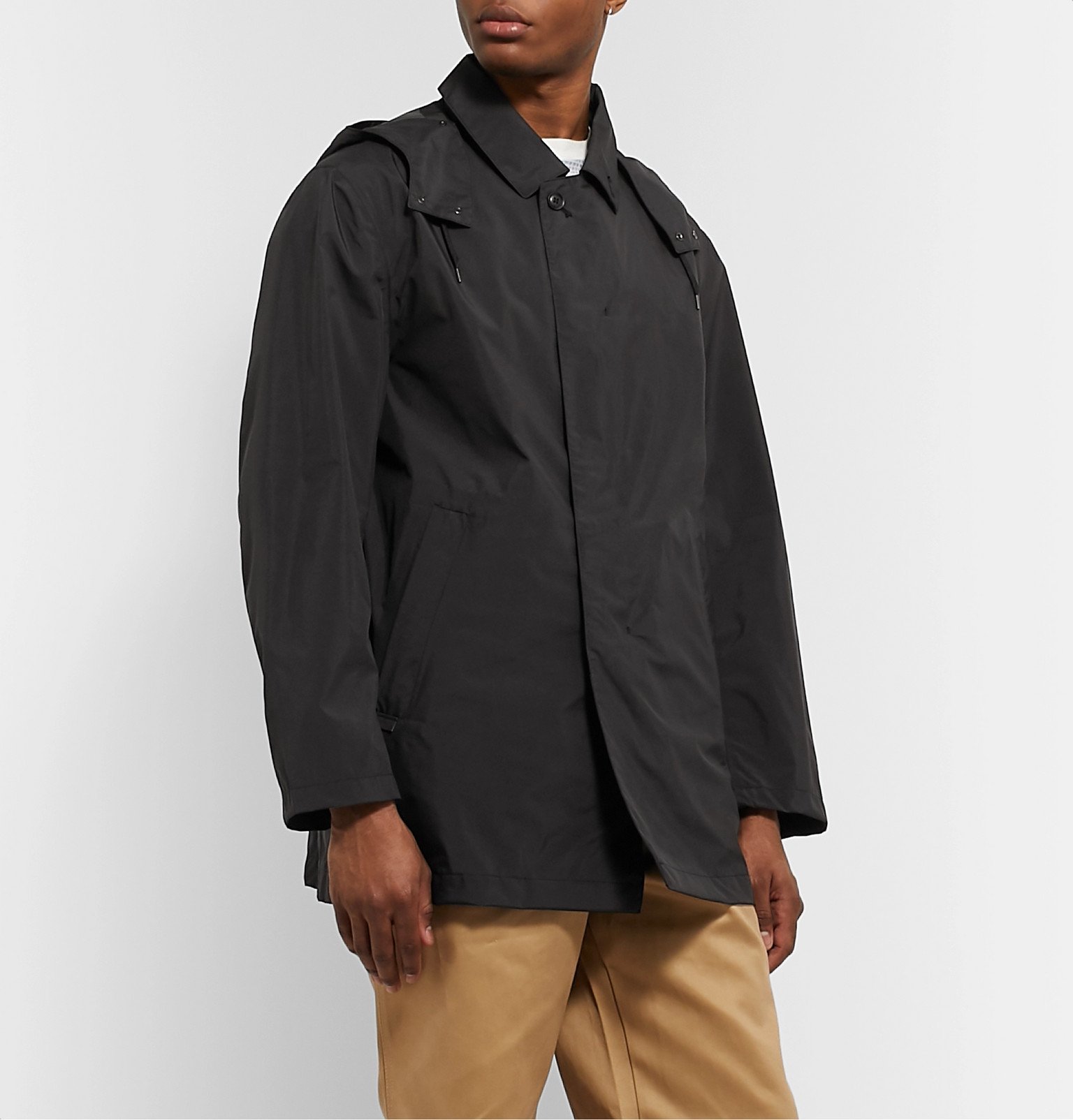 Nanamica Gore Tex Paclite Plus Hooded Jacket Black Nanamica