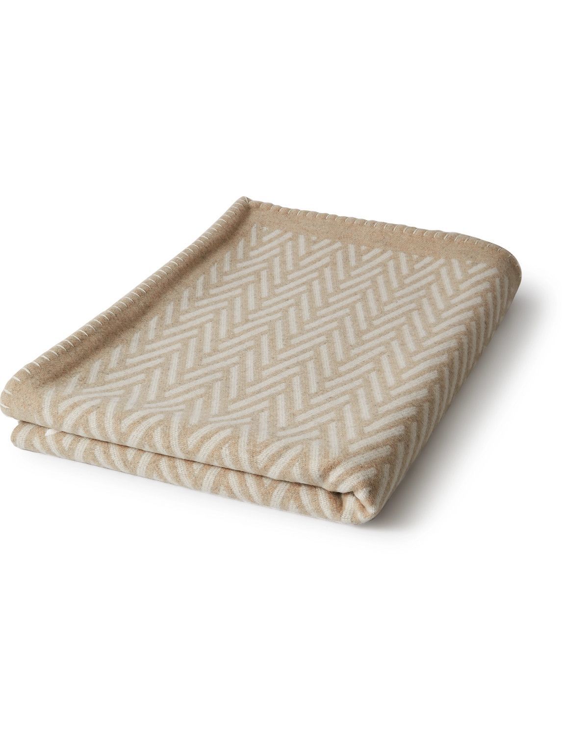 Johnstons of Elgin - Herringbone-Jacquard Wool and Cashmere-Blend Throw ...