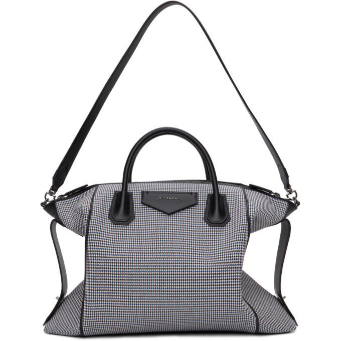 Givenchy Blue and Black Wool Large Soft Antigona Tote Givenchy