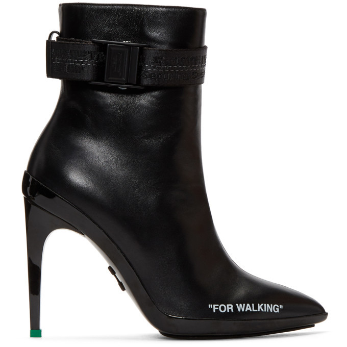 Off-White Black For Walking Ankle Boots 