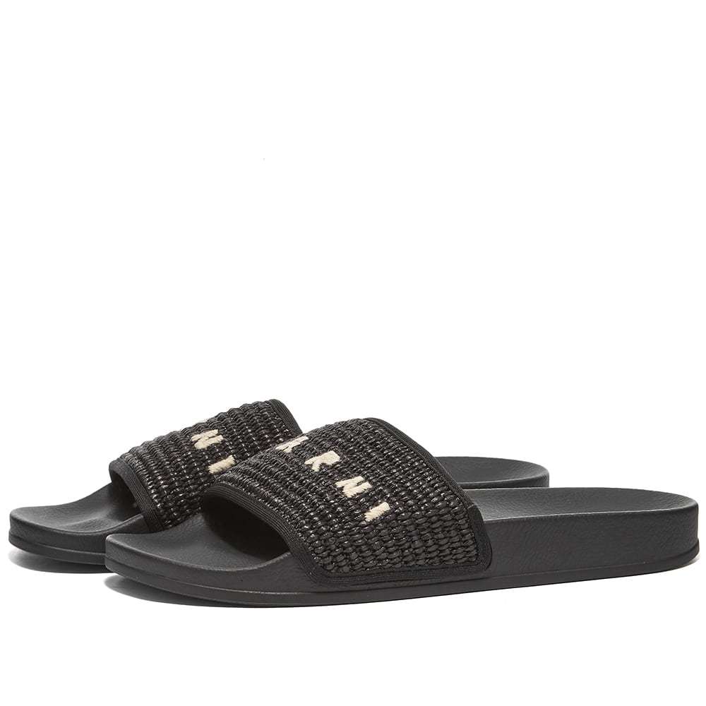 Marni Raffia Logo Slide Marni