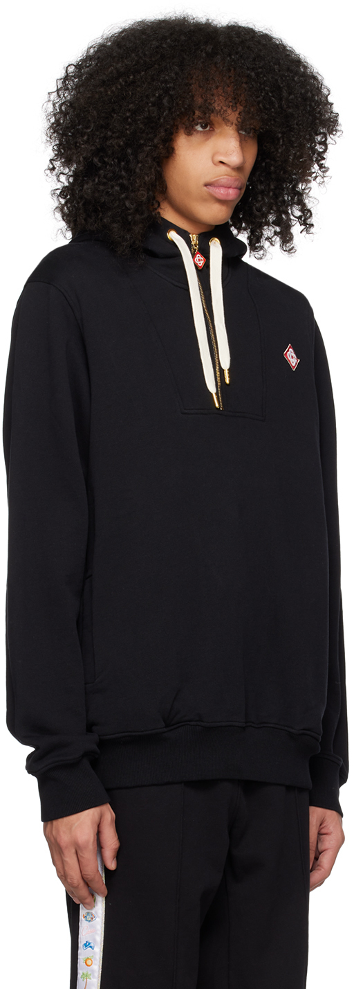 Casablanca Black Embroidered Hoodie Casablanca