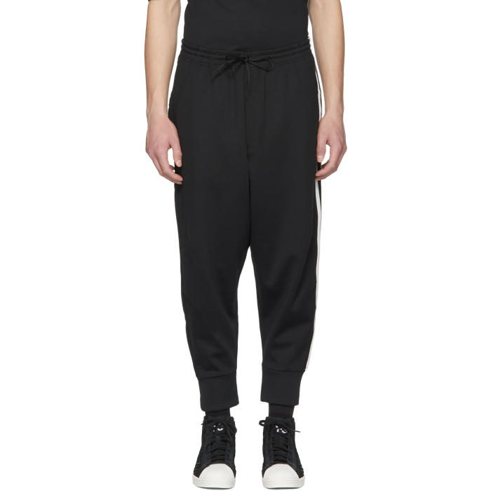 Y-3 Black 3-Stripe Track Pants Y-3