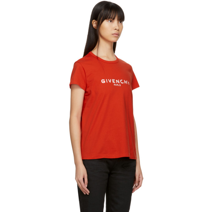 Givenchy Red Blurred Logo Baby T-Shirt Givenchy
