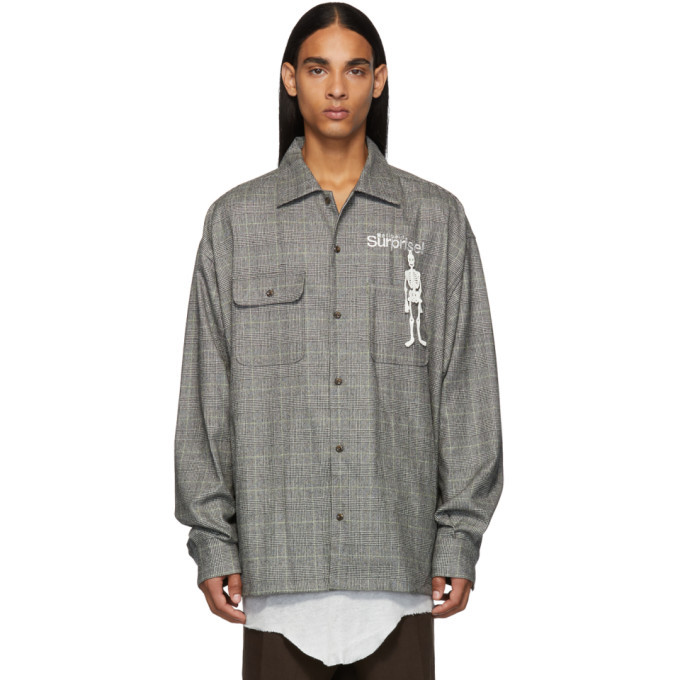 Doublet Grey Surprise Embroidery Shirt Doublet