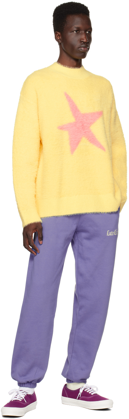 Late Checkout Yellow Fluffy Sweater