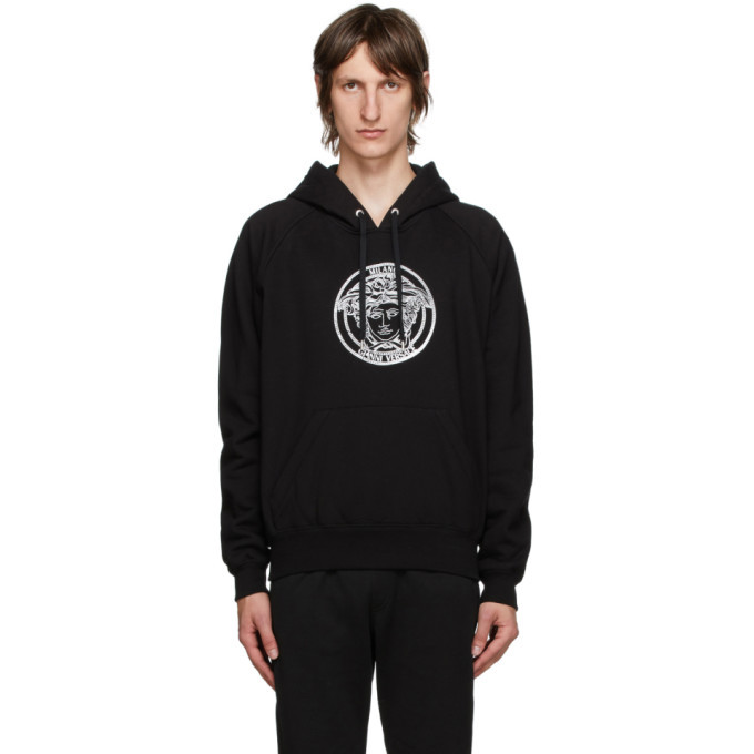 Versace Black Medusa College Hoodie Versace