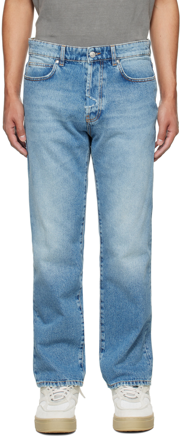 MSGM Blue Distressed Jeans MSGM