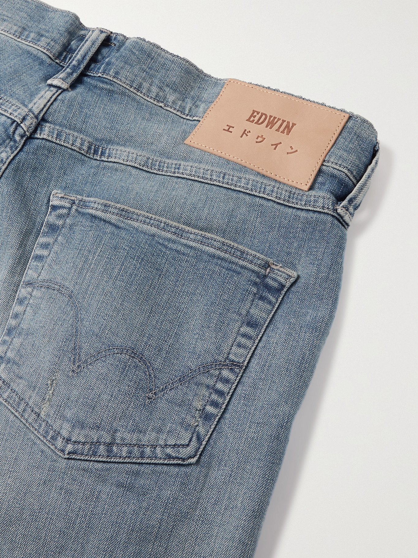EDWIN - ED-55 Distressed Denim Shorts 