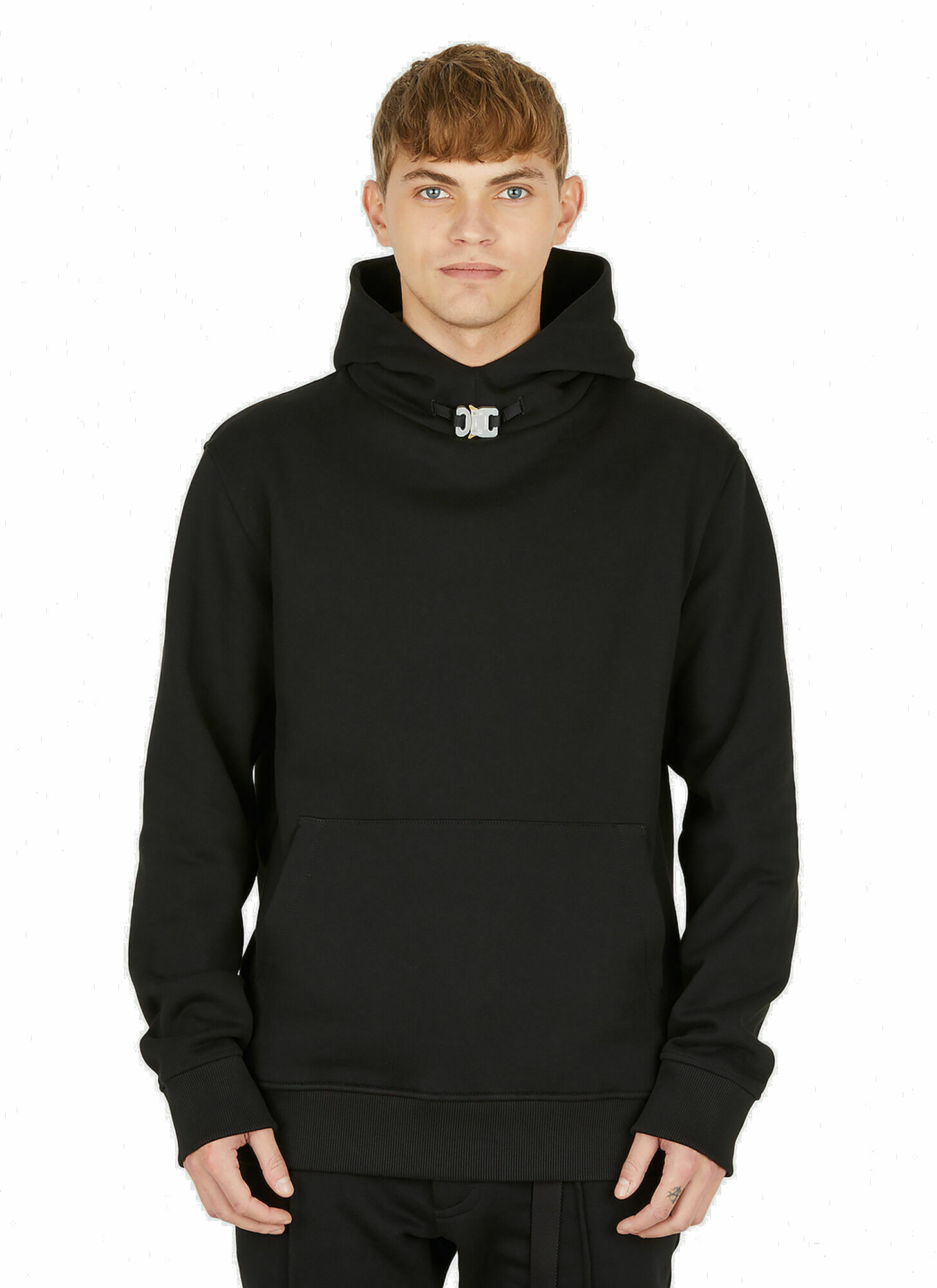 Photo: Buckle Hooded Sweatshirt in Black