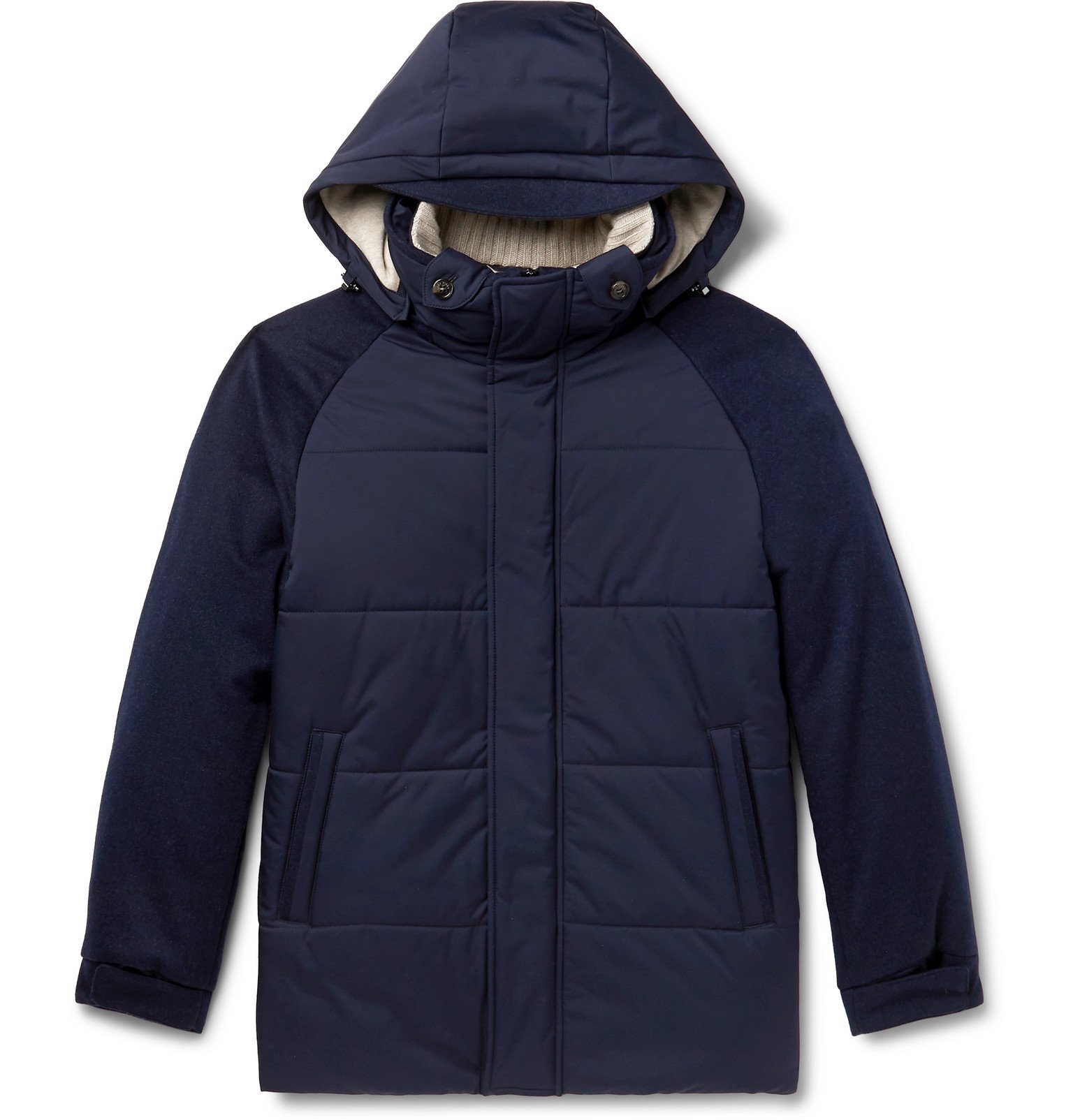 Loro Piana - Storm System Quilted Baby Cashmere and Shell Hooded Jacket ...