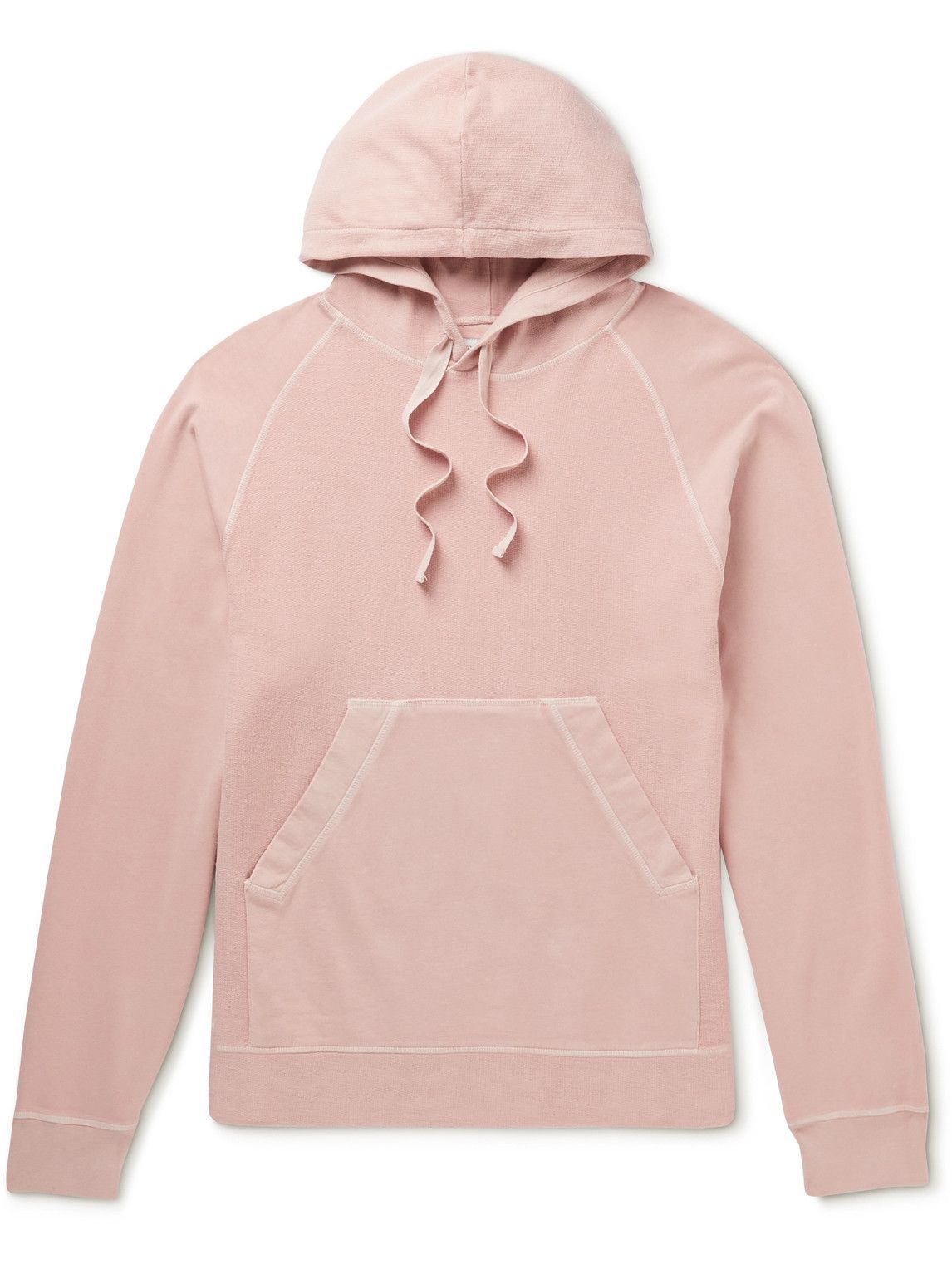 Officine Générale - Octave Garment-Dyed Cotton-Jersey Hoodie - Pink ...