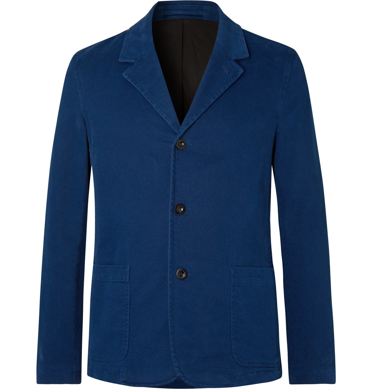 Mr P. - Unstructured Cotton-Blend Moleskin Suit Jacket - Blue Mr P.