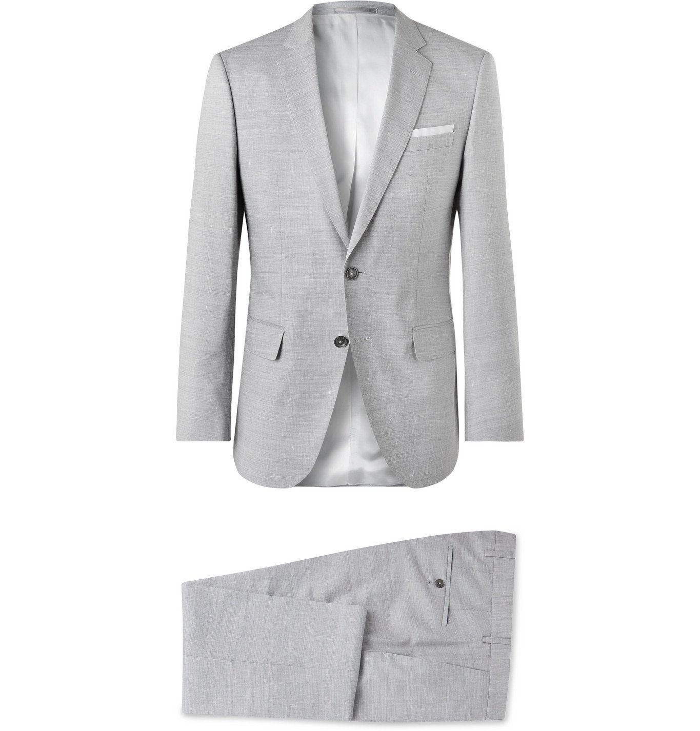 hugo boss linen suit