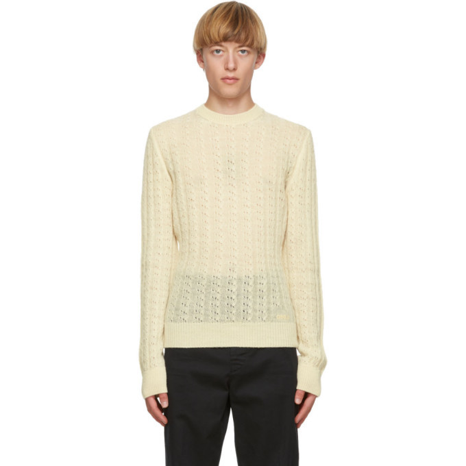 Dsquared2 Yellow Wool Cable Knit Sweater Dsquared2